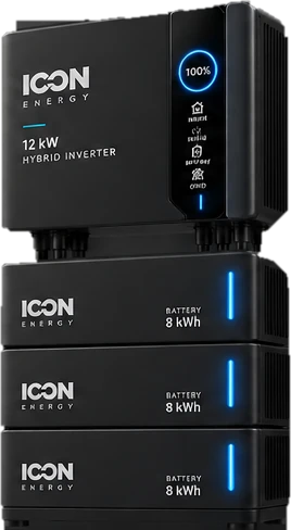 Render conceptual ICON Energy Flex en negro mate, línea en desarrollo